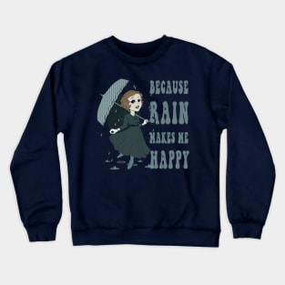 Old Cartoon Style pin up - Rain Crewneck Sweatshirt